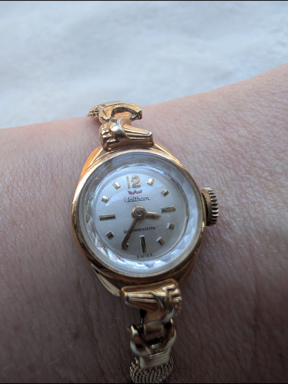 Vintage Waltham 17 Jewel Swiss Mechanical Watch 10K Gold Filled Speidel Band